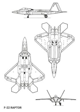 F22A Raptor Blueprint