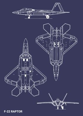 F22A Raptor Blueprint