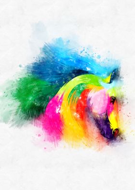Horse Head Watercolor