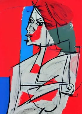 Picasso style woman