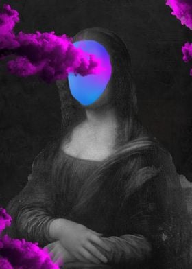 Vaporwave Mona Lisa