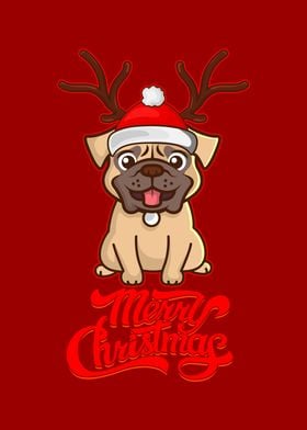 Pug Ugly Christmas Merry