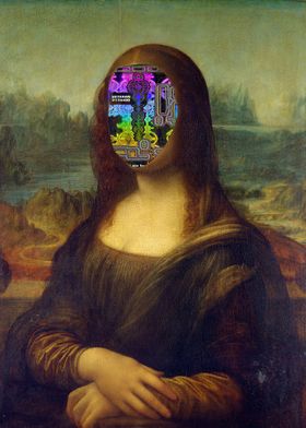 Mona Lisa Glitch Face