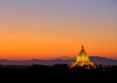 Old Bagan Temple Sunset