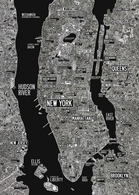 NYC New York City map