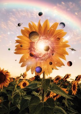 Sunflower and solar system