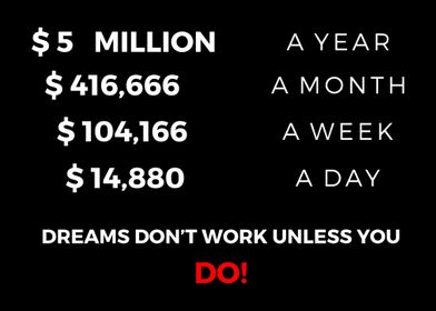 Dreams Dont Work Unless Y