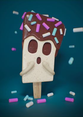 Surprised ice cream cone