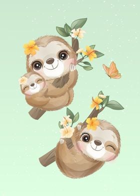 Cute sloth