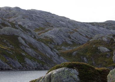 Landscape rocks and water