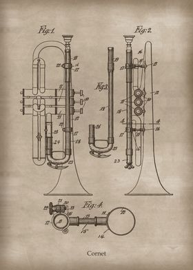 Vintage Cornet Trumpet