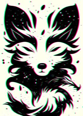 Fox Vector Art Glitch