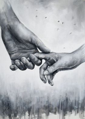 Hands LOVE friendship art