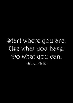 Start Where You Are