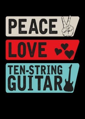 Peace Love 10String Guitar