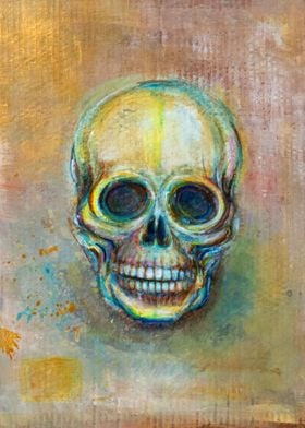 Acrylic Skull Painting