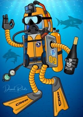 The Drunk Robots Diving