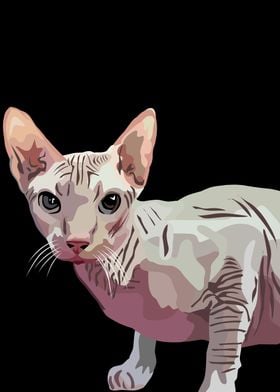 Sphinxes cat in vector