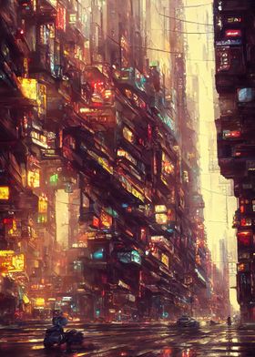 future cyberpunk city