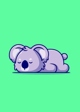 Cute koala sleeping 