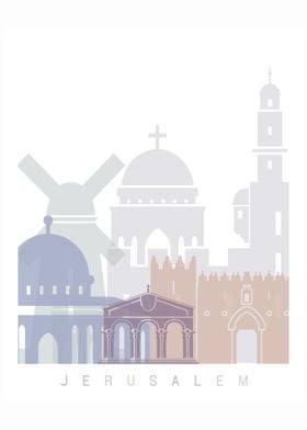 JERUSALEM SKYLINE POSTER 