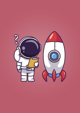 Astronaut testing rocket