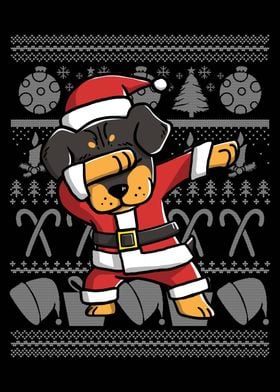 Rottweiler Ugly Christmas 