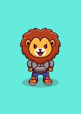 Cute lion mascot