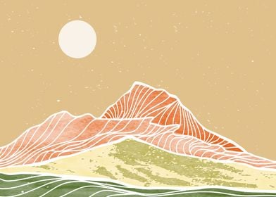 Abstract Mountain art