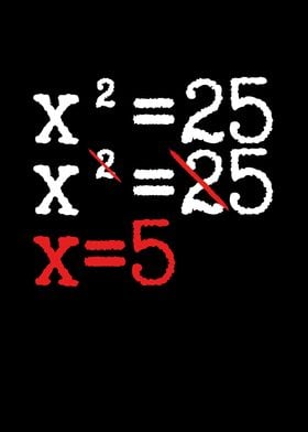 The result from x is five