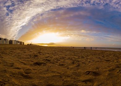 autmunal sunset on beach