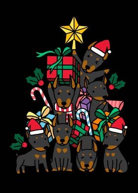 Doberman Christmas Tree 