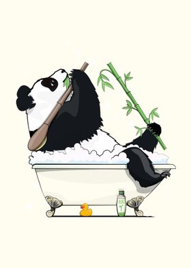 Panda Bear in the Bath