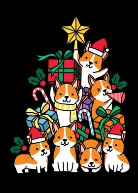 Corgi Christmas Tree 