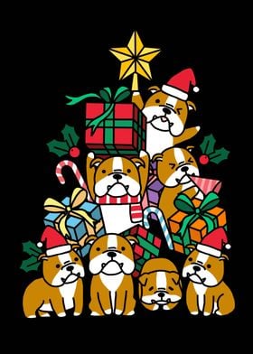 Bulldog Christmas Tree