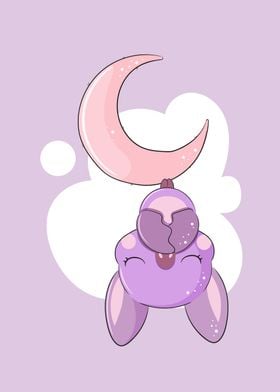 cute bat on the moon