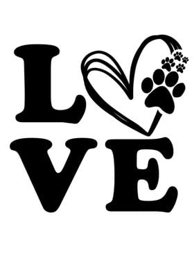 Love Paw Print