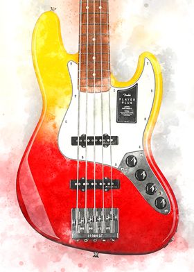 Watercolor Jazz Bass