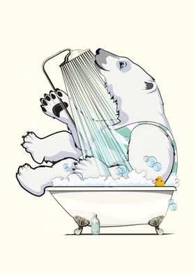 Polar Bear in the Bath