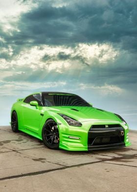 green nissan skyline