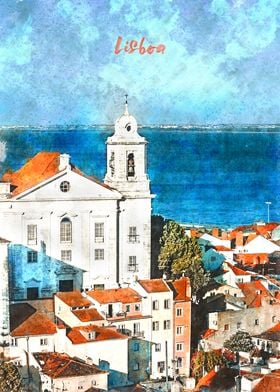 Watercolor Lisboa