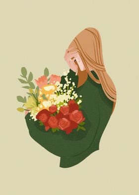 The Girl and Roses