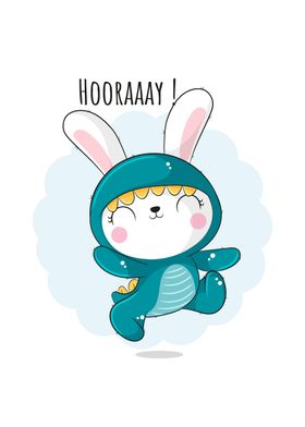 bunny in crocodile costume