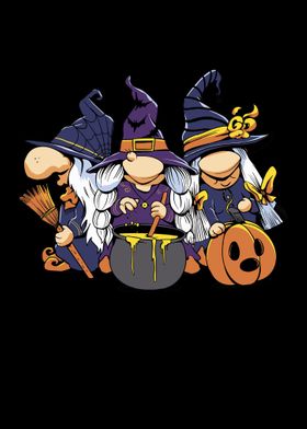 Halloween Gnome Witches