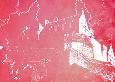 Edinburgh Castle - Red