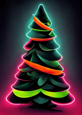 Neon Christmas Tree