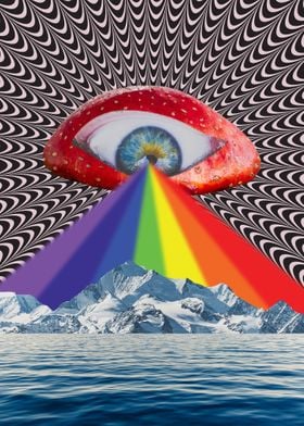 Weirdcore Mushroom Collage