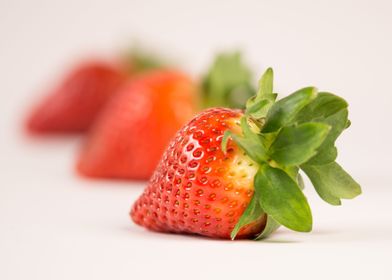 closeup fresh strawberries