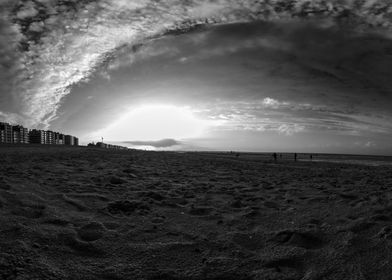 autmunal sunset on beach 