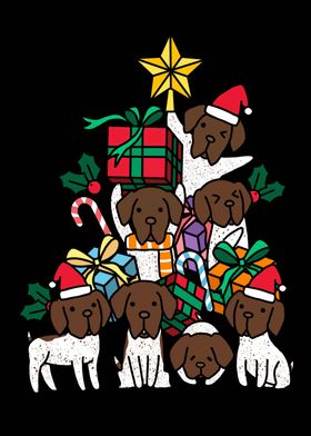 Pointer Dog Christmas Tree